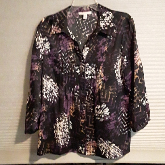 JM Collection long sleeve blouse - Picture 1 of 9